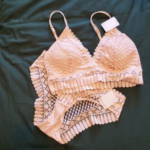 Anemone Lace Bralette and Panty set, Size M